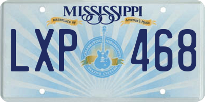 MS license plate LXP468
