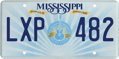 MS license plate LXP482