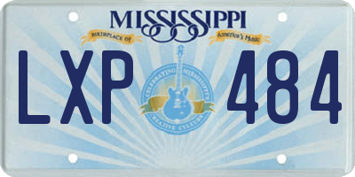 MS license plate LXP484