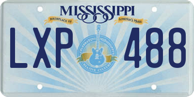 MS license plate LXP488