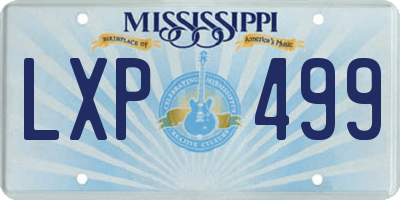 MS license plate LXP499