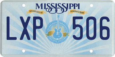 MS license plate LXP506