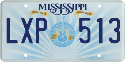 MS license plate LXP513