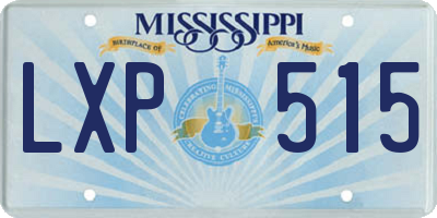 MS license plate LXP515