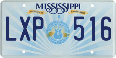MS license plate LXP516