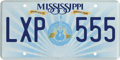 MS license plate LXP555