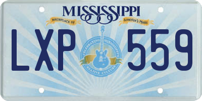 MS license plate LXP559