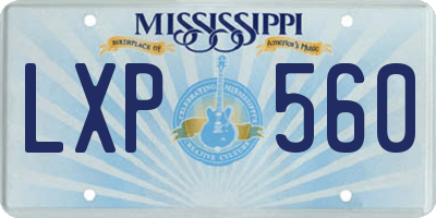 MS license plate LXP560