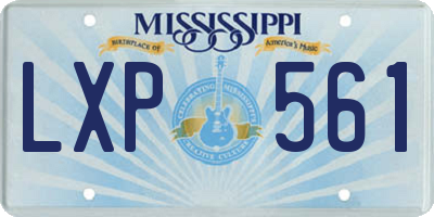 MS license plate LXP561
