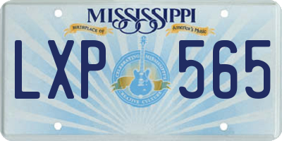 MS license plate LXP565