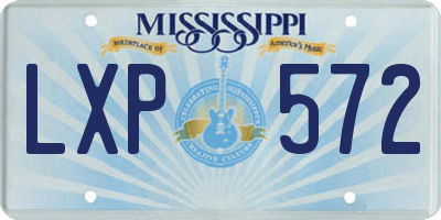 MS license plate LXP572