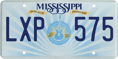MS license plate LXP575