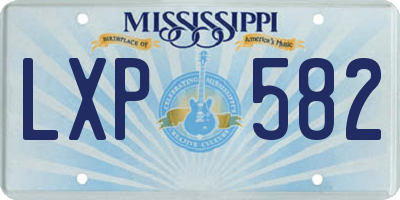 MS license plate LXP582