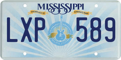 MS license plate LXP589