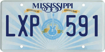 MS license plate LXP591