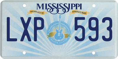 MS license plate LXP593