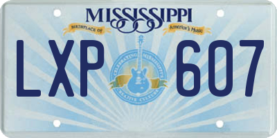 MS license plate LXP607