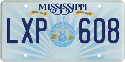 MS license plate LXP608