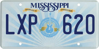 MS license plate LXP620