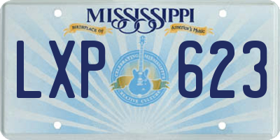 MS license plate LXP623