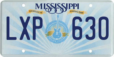 MS license plate LXP630