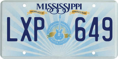 MS license plate LXP649