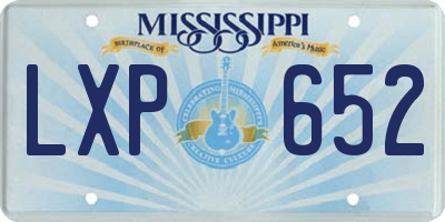 MS license plate LXP652