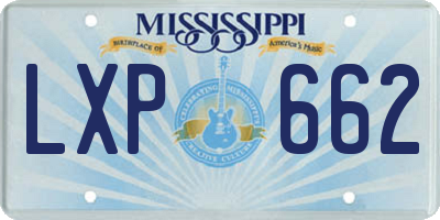 MS license plate LXP662