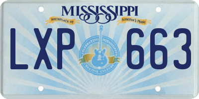 MS license plate LXP663