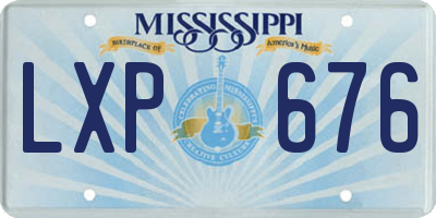 MS license plate LXP676