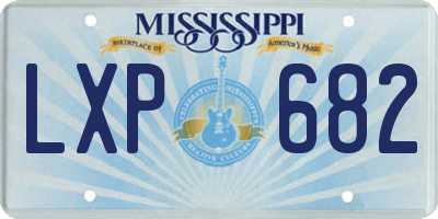 MS license plate LXP682