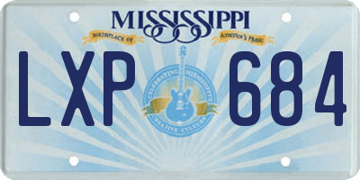 MS license plate LXP684