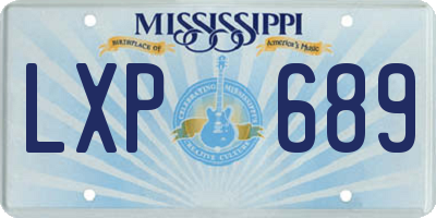 MS license plate LXP689