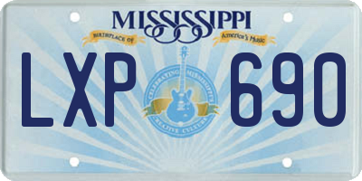 MS license plate LXP690