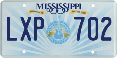 MS license plate LXP702