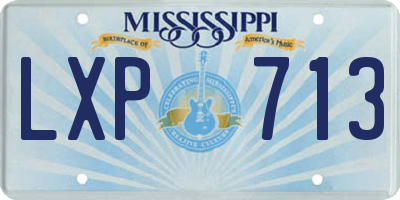MS license plate LXP713