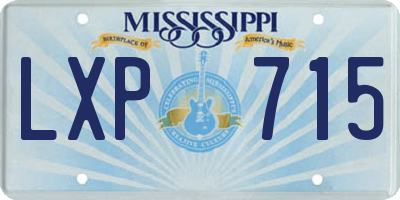 MS license plate LXP715