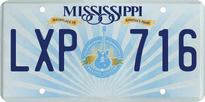 MS license plate LXP716
