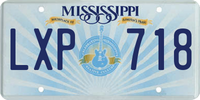 MS license plate LXP718