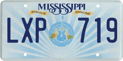 MS license plate LXP719