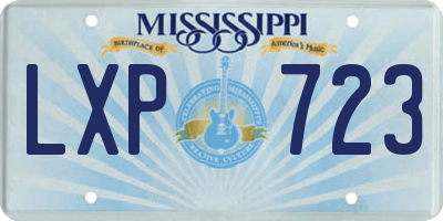 MS license plate LXP723