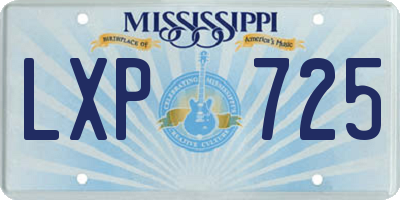 MS license plate LXP725