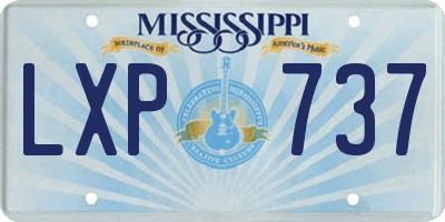 MS license plate LXP737