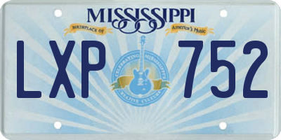 MS license plate LXP752