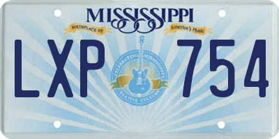 MS license plate LXP754
