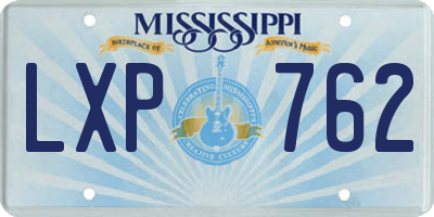MS license plate LXP762