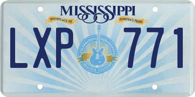 MS license plate LXP771