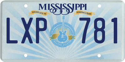 MS license plate LXP781