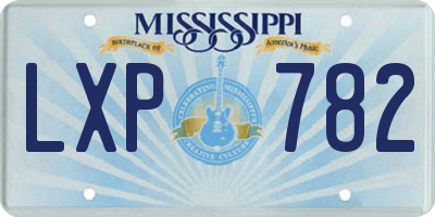 MS license plate LXP782