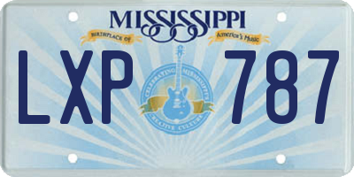 MS license plate LXP787